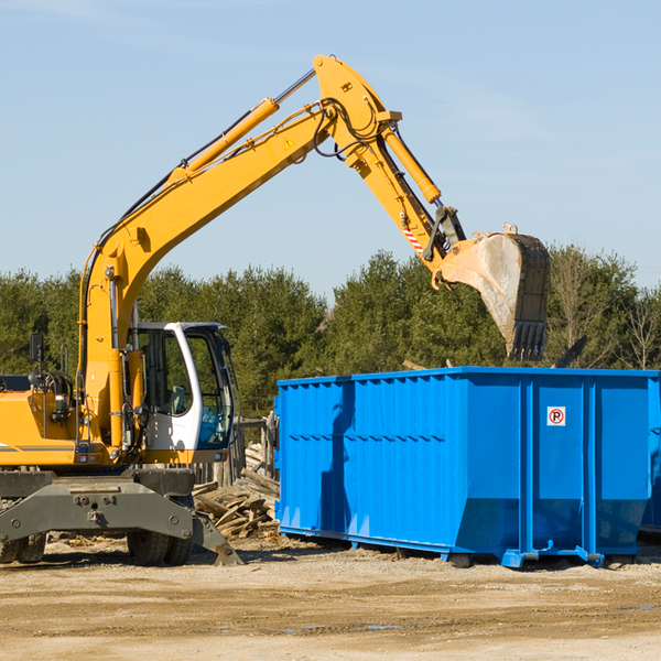 what size residential dumpster rentals are available in Broadway NJ